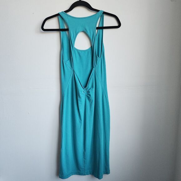 Lululemon Go For It Dress Turquoise Size 4 Cutout Back Sleeveless Athletic - Picture 2 of 7
